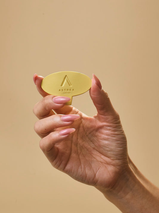 Astrea Caviar Matte Gold Tin Opener